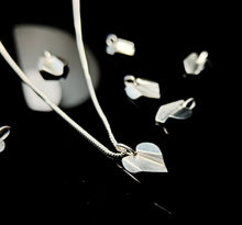 Load image into Gallery viewer, Folded Heart Charm Silver