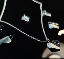 Load image into Gallery viewer, Folded Heart Charm Silver